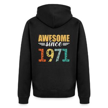Tout simplement génial depuis 1971 - toujours imbattable - Veste à capuche bio Premium Unisexe - noir - Dos - Nico (187cm)