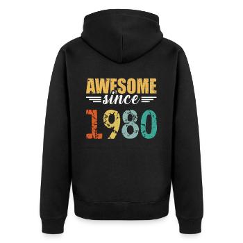 Tout simplement génial depuis 1980 - toujours imbattable - Veste à capuche bio Premium Unisexe - noir - Dos - Nico (187cm)