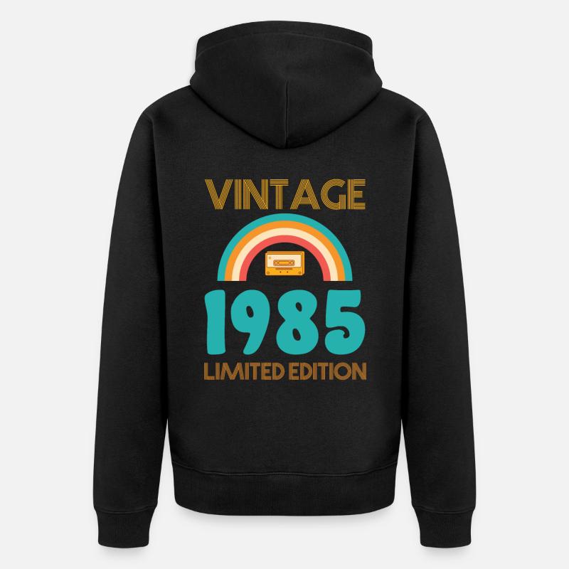Édition limitée 1985 - Veste à capuche bio Premium Unisexe - noir