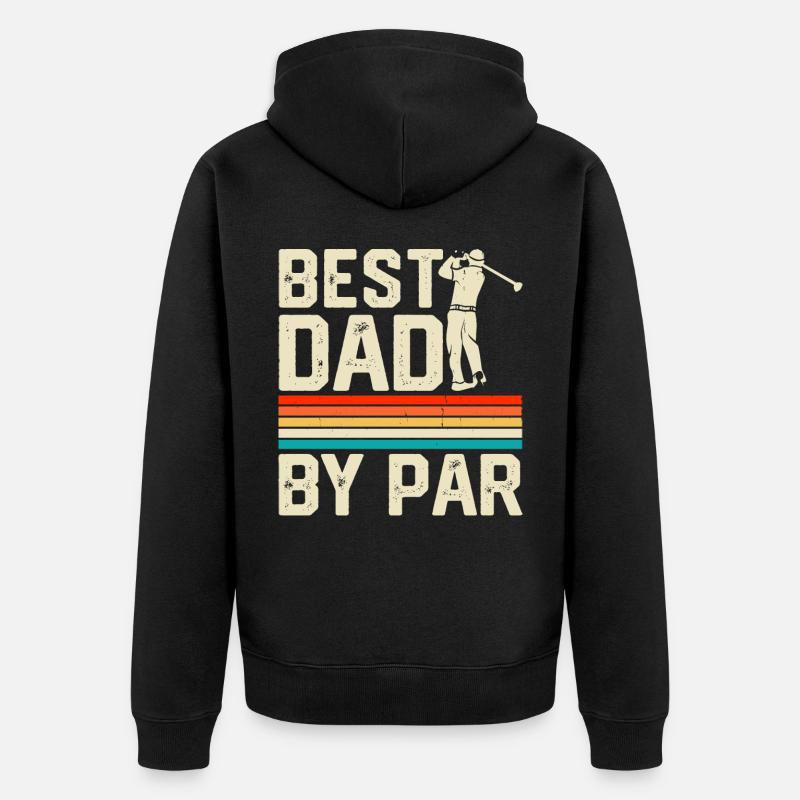 Golf Golfeur Papa - Veste à capuche bio Premium Unisexe - noir