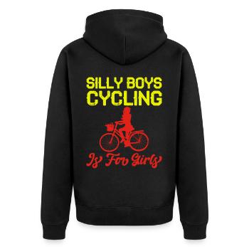 Bicyclette Femmes drôle de dicton - Veste à capuche bio Premium Unisexe - noir - Dos - Nico (187cm)