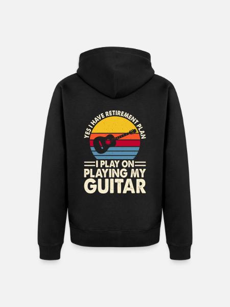 Guitar Guitarist - Unisex Premium Organic Zip Hoodie - black