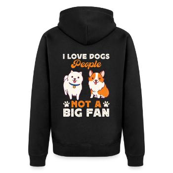 Chiens Chien - Veste à capuche bio Premium Unisexe - noir - Dos - Nico (187cm)