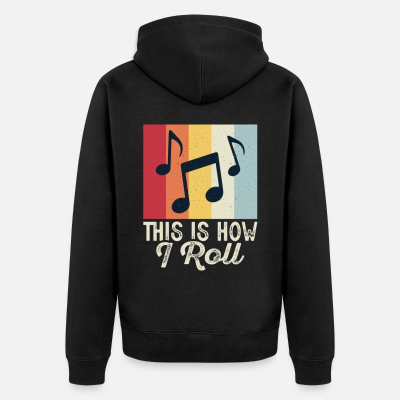 Partitions musicales Musiciens - Veste à capuche bio Premium Unisexe - noir