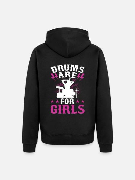 Drums Drummer Drummer - Unisex Premium Organic Zip Hoodie - black