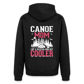 Kanu Kanut Kanutin Kanufahrer - Unisex Premium Bio Zip Hoodie - Schwarz - Hinten - Nico (187cm)