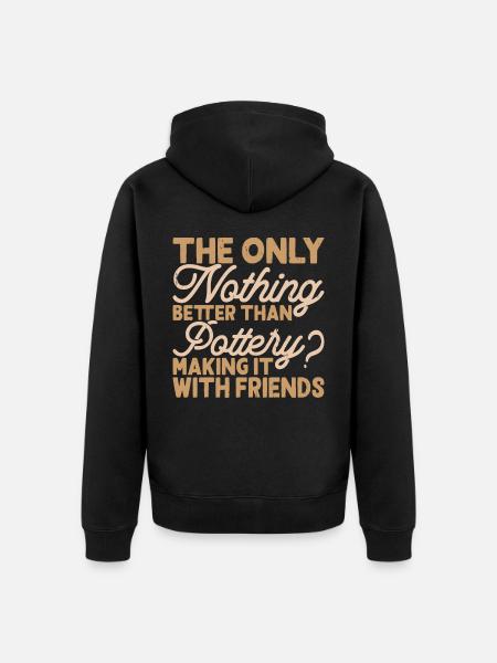 Pottery Pottery Pottery - Unisex Premium Organic Zip Hoodie - black