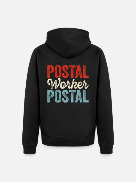 Postman Postman Postman - Unisex Premium Organic Zip Hoodie - black