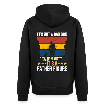 Papa Papa - Veste à capuche bio Premium Unisexe - noir - Dos - Nico (187cm)