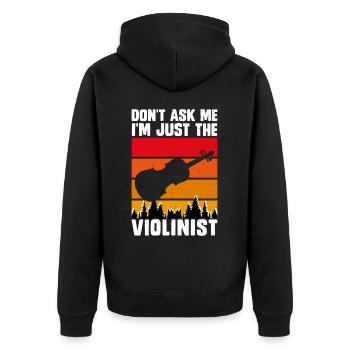 Violoniste violoniste - Veste à capuche bio Premium Unisexe - noir - Dos - Nico (187cm)