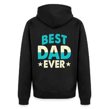 Meilleur papa - Veste à capuche bio Premium Unisexe - noir - Dos - Nico (187cm)