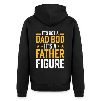 Papa Papa - Veste à capuche bio Premium Unisexe - noir - Dos - Nico (187cm)