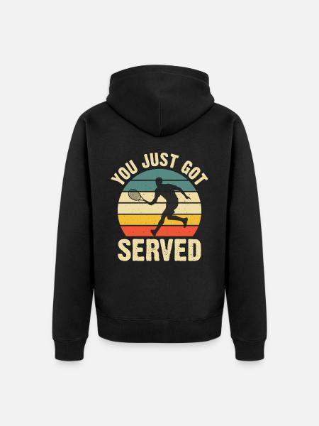 Tennis - Unisex Premium Organic Zip Hoodie - black