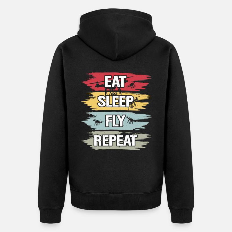 Skydiving - Unisex Premium Bio Zip Hoodie - Schwarz