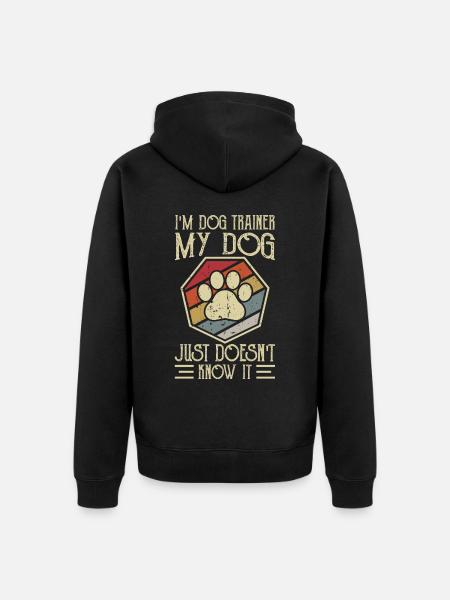 Dog Trainer - Unisex Premium Organic Zip Hoodie - black