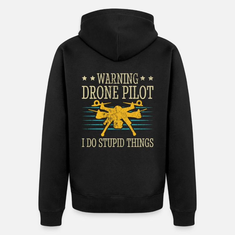 Drone - Veste à capuche bio Premium Unisexe - noir