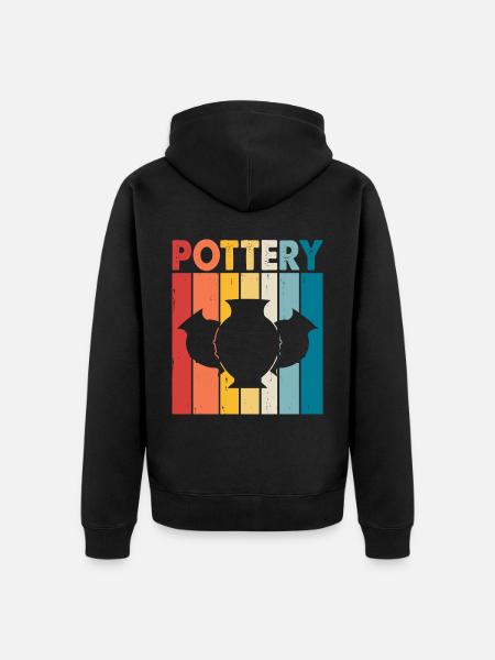 Pottery Pottery Pottery - Unisex Premium Organic Zip Hoodie - black