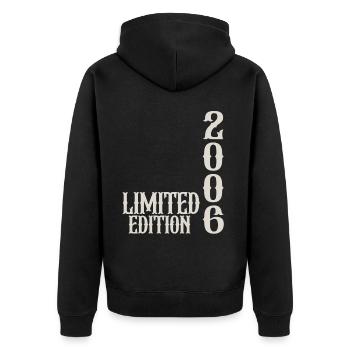 18ème anniversaire 2006 millésime millésime - Veste à capuche bio Premium Unisexe - noir - Dos - Nico (187cm)