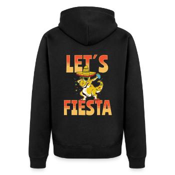 Let’s Fiesta Taco Dino - Veste à capuche bio Premium Unisexe - noir - Dos - Nico (187cm)
