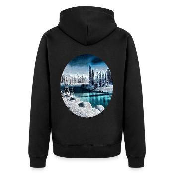 Parc national de Banff, Canada - Veste à capuche bio Premium Unisexe - noir - Dos - Nico (187cm)