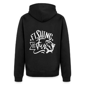 La pêche, c’est amusant - Veste à capuche bio Premium Unisexe - noir - Dos - Nico (187cm)