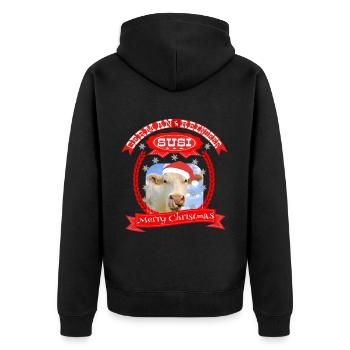 Joyeux Noël un renne allemand - Veste à capuche bio Premium Unisexe - noir - Dos - Nico (187cm)