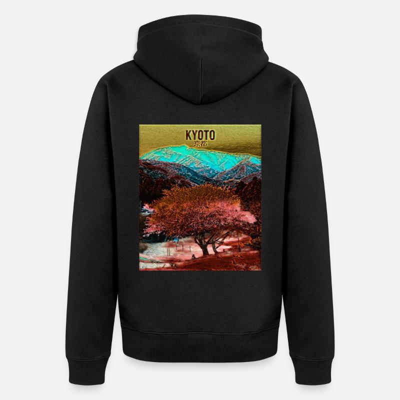 Kyoto, Japon - Veste à capuche bio Premium Unisexe - noir