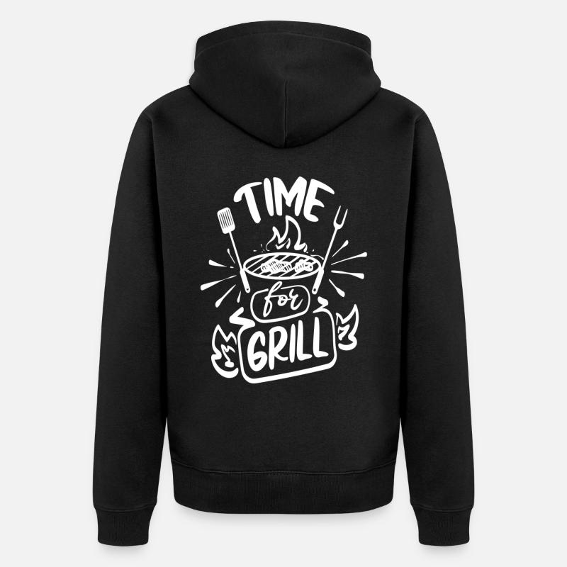 C’est l’heure des grillades - Veste à capuche bio Premium Unisexe - noir