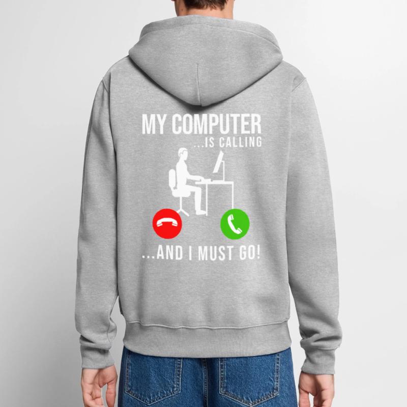 Coder Developer Programmer Coding IT Computer Unisex Premium Organic Zip Hoodie