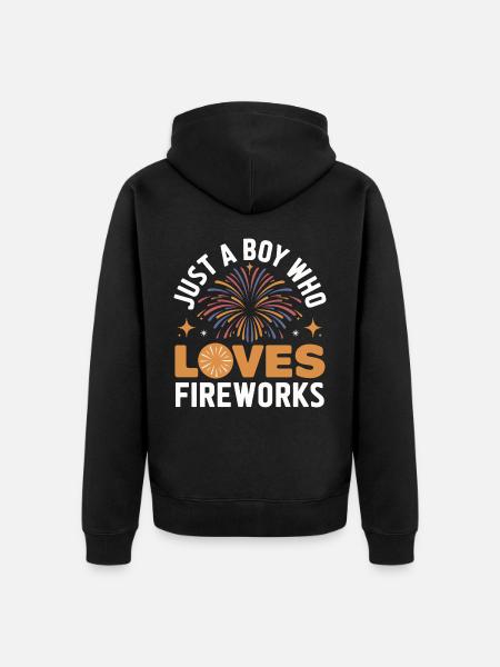 Pyrotechnics Fireworks Pyrotechnics - Unisex Premium Organic Zip Hoodie - black