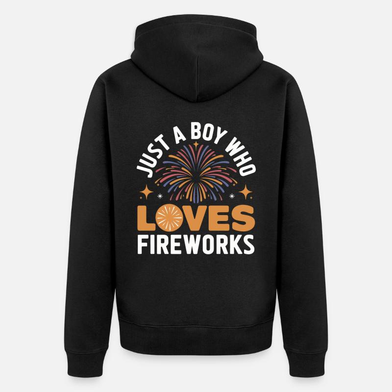 Pyrotechnie Feux d’artifice Pyrotechnie - Veste à capuche bio Premium Unisexe - noir