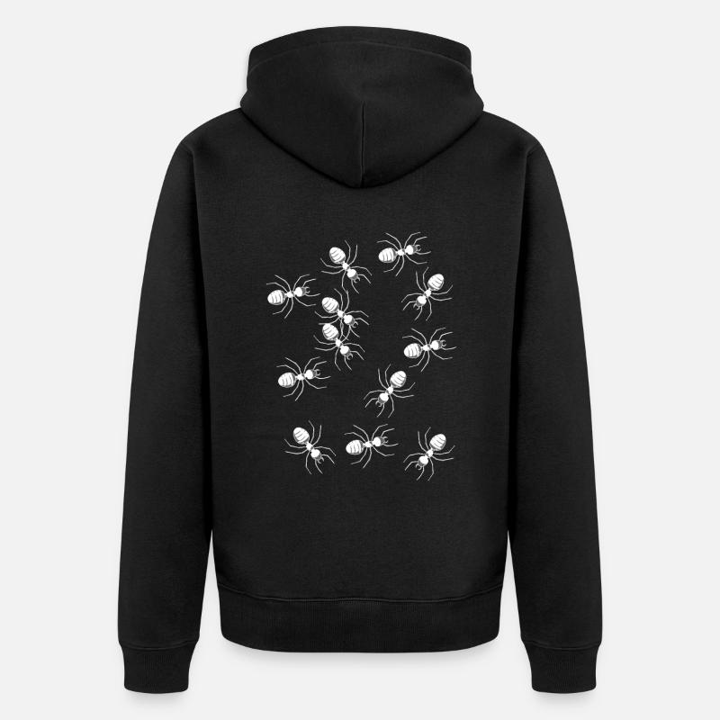 fourmis insecte parasite phobie - Veste à capuche bio Premium Unisexe - noir