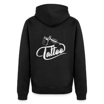 Machine à tatouer - Veste à capuche bio Premium Unisexe - noir - Dos - Nico (187cm)