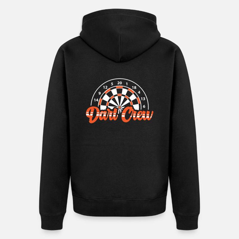 Dart Darts Darter Darten Dartmannschaft Geschenk - Unisex Premium Bio Zip Hoodie - Schwarz