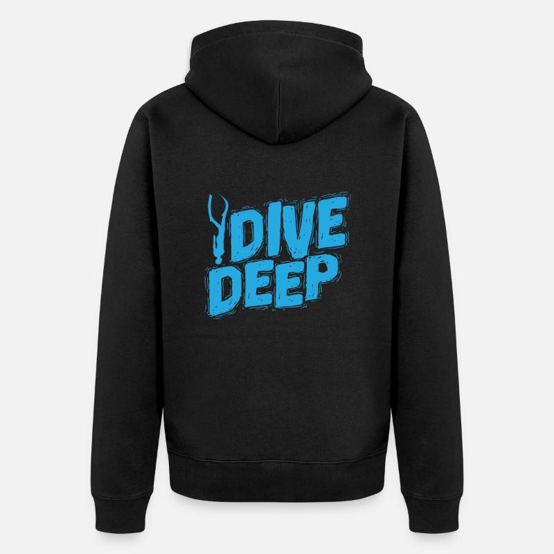 Plongeur d’apnée Dive Deep - Veste à capuche bio Premium Unisexe - noir