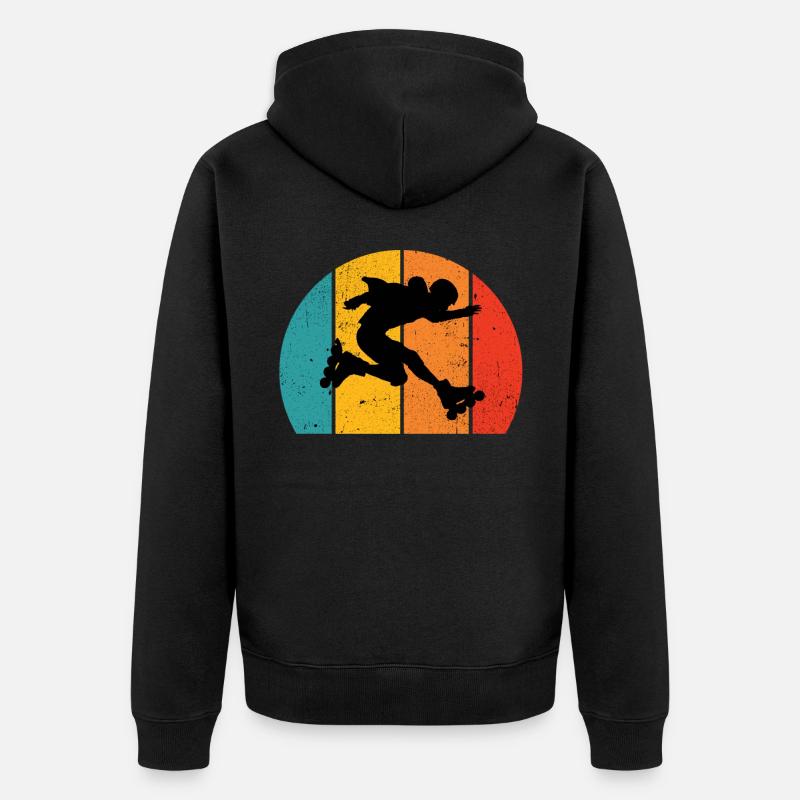 Rollerblades rollers - Veste à capuche bio Premium Unisexe - noir