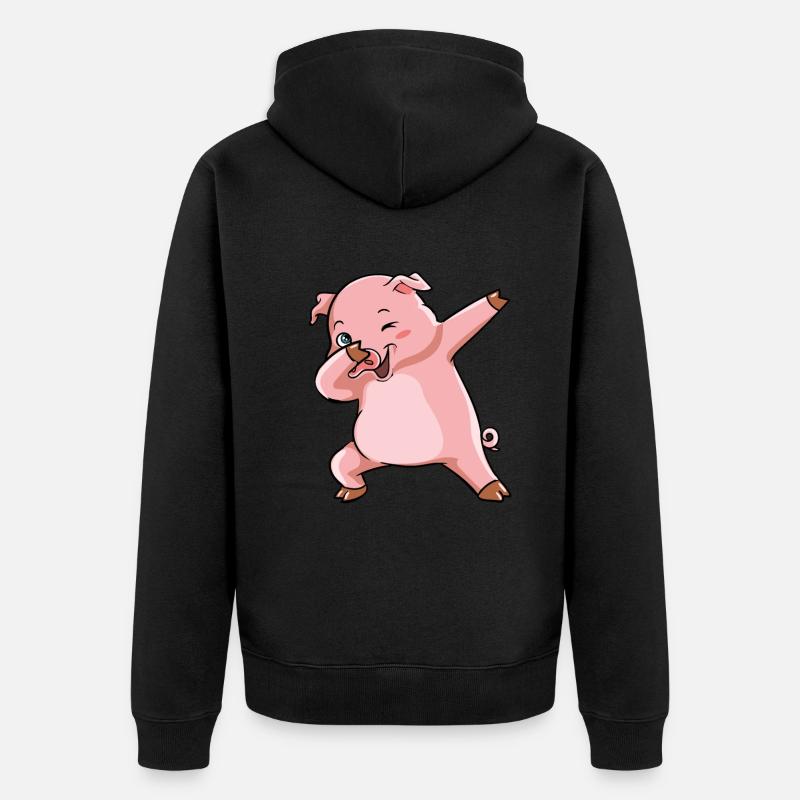 Dabbing Pig Gagnant Sow - Veste à capuche bio Premium Unisexe - noir