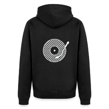 Ska Vinyl Record Jazz Music Style - Veste à capuche bio Premium Unisexe - noir - Dos - Nico (187cm)
