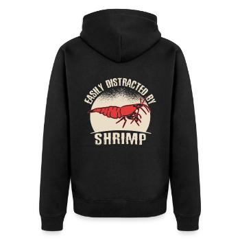 Dwarf Prawn Shrimp Shrimp Aquascaper Aquascaper Aquastry - Unisex Premium Organic Zip Hoodie - black - Back - Nico (187cm)