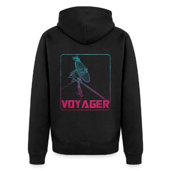 Sonde spatiale Voyager - Veste à capuche bio Premium Unisexe - noir - Dos - Nico (187cm)