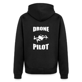 Drone Drone Drone Pilote Quadcopter - Veste à capuche bio Premium Unisexe - noir - Dos - Nico (187cm)