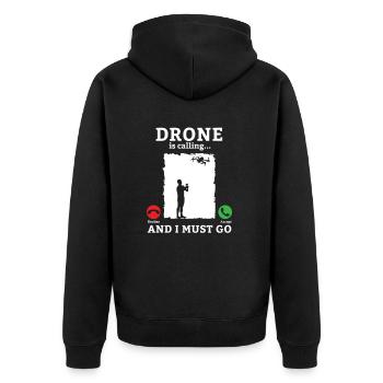 Drone Drone Drone Pilote Quadcopter - Veste à capuche bio Premium Unisexe - noir - Dos - Nico (187cm)