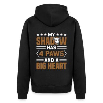 Hundehalter Windhund Liebhaber Windhund - Unisex Premium Bio Zip Hoodie - Schwarz - Hinten - Nico (187cm)