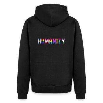 Transgenre Tshirt Transsexual Pride - Veste à capuche bio Premium Unisexe - noir - Dos - Nico (187cm)