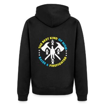 Firefighter Firefighter Firefighter - Unisex Premium Organic Zip Hoodie - black - Back - Nico (187cm)