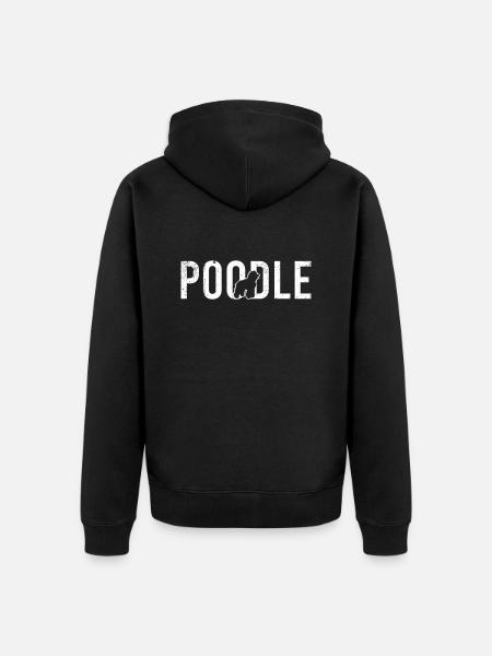 Poodle poodle - Unisex Premium Organic Zip Hoodie - black