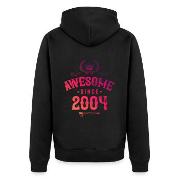 2004 génial depuis - Veste à capuche bio Premium Unisexe - noir - Dos - Nico (187cm)