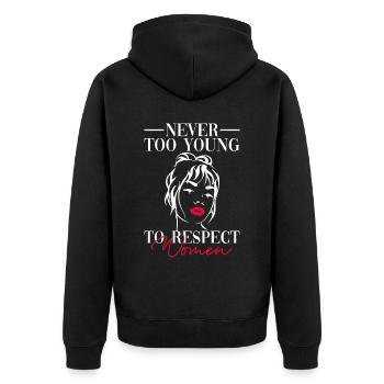 Féminisme Féministe Droits des femmes Féministe - Veste à capuche bio Premium Unisexe - noir - Dos - Nico (187cm)