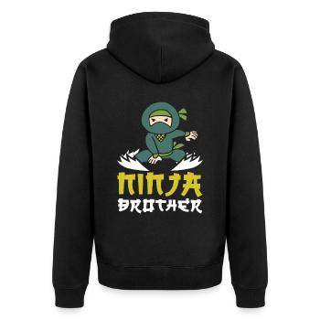 Ninja Frère Mercenaire Shuriken Kunai Shinobi - Veste à capuche bio Premium Unisexe - noir - Dos - Nico (187cm)