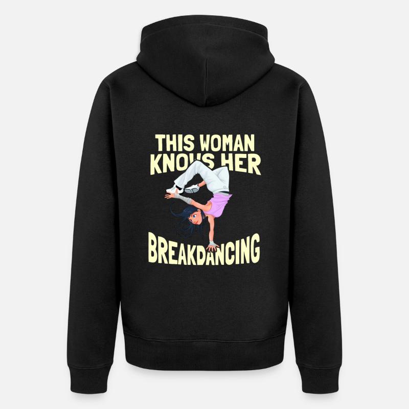 Breakdance Breakdancer Breakdancing - Veste à capuche bio Premium Unisexe - noir